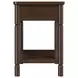 Verge Handcrafted Walnut 1 Drawer Open Nightstand