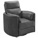 Arcadia Vintage Slate Leather Swivel Glider Power Recliner with USB Charging