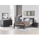Danziar Black 6 Drawer Dresser and Rectangular Mirror