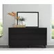 Danziar Black 6 Drawer Dresser and Rectangular Mirror
