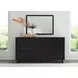 Danziar Black 6 Drawer Dresser and Rectangular Mirror