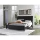 Danziar Matte Black King Panel Headboard