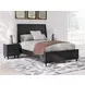 Danziar Matte Black Full Panel Headboard