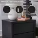 Danziar Black 2 Drawer Nightstand