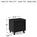 Danziar Black 2 Drawer Nightstand