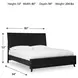 Danziar Black King Panel Bed