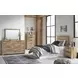 Hyanna Tan Brown 6 Drawer Dresser and Rectangular Mirror
