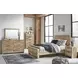 Hyanna Tan Brown 6 Drawer Dresser and Rectangular Mirror