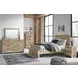 Hyanna Tan Brown 6 Drawer Dresser and Rectangular Mirror