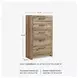 Hyanna Tan Five Drawer Chest