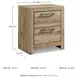 Hyanna Tan Two Drawer Nightstand