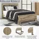 Hyanna Tan King Panel Bed