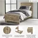 Hyanna Tan Brown Twin Panel Bed
