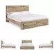 Hyanna Tan Queen Storage Platform Bed