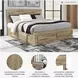 Hyanna Tan Queen Storage Platform Bed
