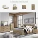Hyanna Tan Brown Queen Panel Storage Bed with 2 Under Bed Storage Drawer