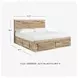 Hyanna Tan Brown Queen Panel Storage Bed with 2 Under Bed Storage Drawer