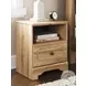 Galletyn Warm Brown 1 Drawer Nightstand with USB Charging