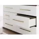 Mazilar Dark Brown and Matte White 6 Drawer Dresser