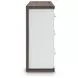 Mazilar Dark Brown and Matte White 6 Drawer Dresser