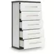 Mazilar Brown and White 5 Drawer Chest