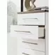 Mazilar Brown and White 5 Drawer Chest
