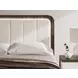 Mazilar White and Brown Queen Upholstered Bed with LED