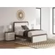 Mazilar White and Brown Upholstered Bedroom Set with LED