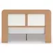 Mazilar White and Brown King Upholstered Bed with LED