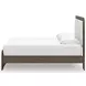 Mazilar White and Brown King Upholstered Bed with LED
