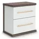 Mazilar White and Brown Upholstered Bedroom Set with LED