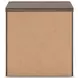 Mazilar Brown and White 2 Drawer Nightstand with USB Charging