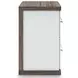 Mazilar Brown and White 2 Drawer Nightstand with USB Charging
