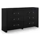 Raechalla Matte Black 6 Drawer Dresser