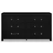 Raechalla Matte Black 6 Drawer Dresser