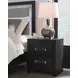 Raechalla Matte Black 2 Drawer Nightstand