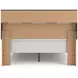 Jonnifer Matte Black and Warm Gray Queen Bookcase Storage Panel Bed with LED