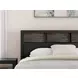 Jonnifer Warm Gray and Matte Black Queen Bookcase Headboard with LED
