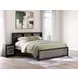 Jonnifer Warm Gray and Matte Black King Bookcase Headboard with LED