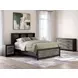 Jonnifer Black and Gray 2 Drawer Nightstand