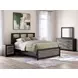 Jonnifer Black and Gray 2 Drawer Nightstand