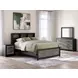 Jonnifer Black and Gray 2 Drawer Nightstand
