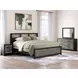 Jonnifer Black and Gray 2 Drawer Nightstand