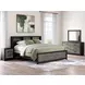 Jonnifer Black and Gray 2 Drawer Nightstand