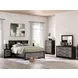 Jonnifer Black and Gray Queen Panel Bookcase Bed