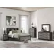 Jonnifer Matte Black and Warm Gray 6 Drawer Dresser