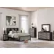 Jonnifer Black and Gray Full Panel Bookcase Bed