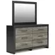 Jonnifer Black and Gray Panel Bookcase Bedroom Set
