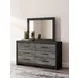 Jonnifer Matte Black and Warm Gray 6 Drawer Dresser