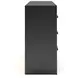 Jonnifer Matte Black and Warm Gray 6 Drawer Dresser